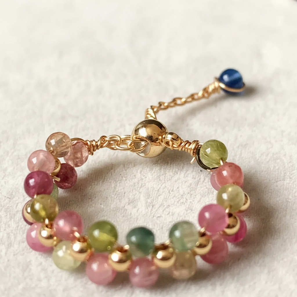 Adjustable tail and clasp detail