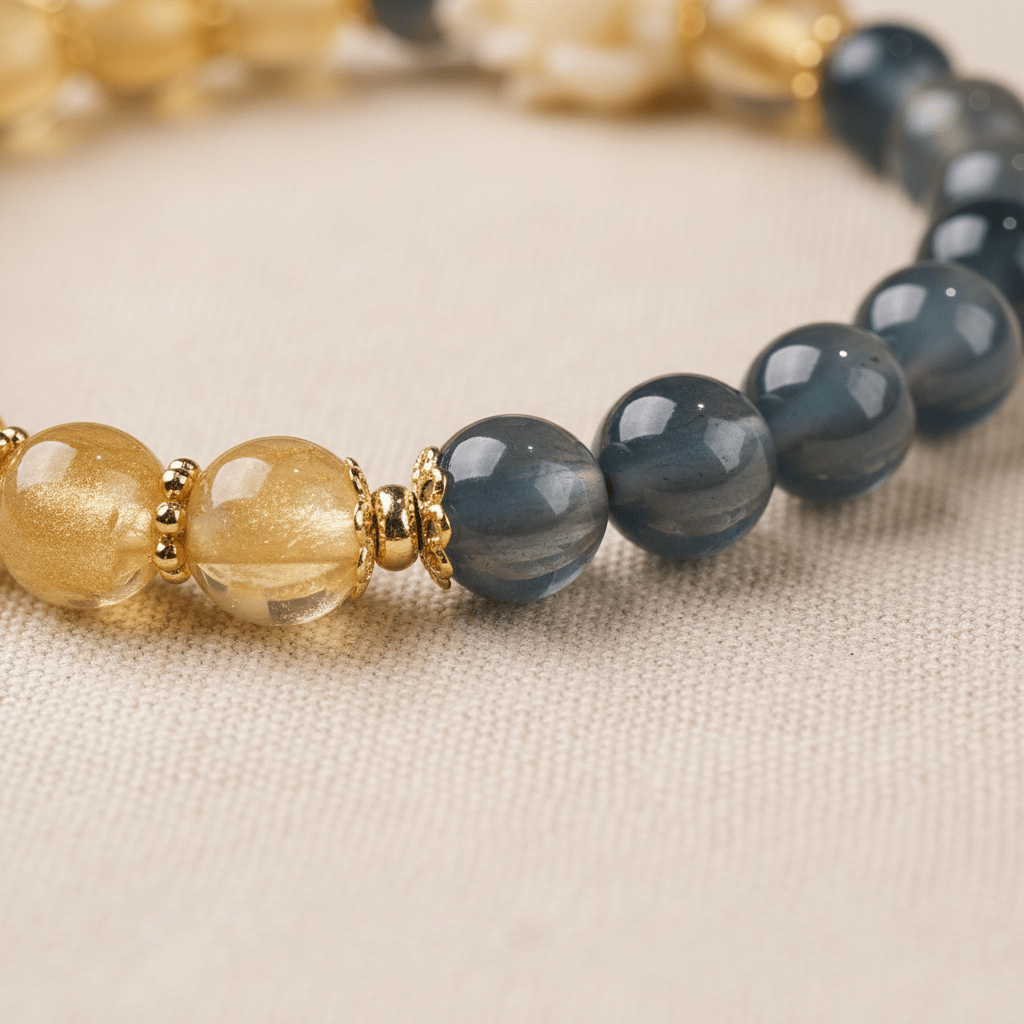 Yellow Candy Agate Lucky Lotus Wealth Bracelet — Terra Collection - Ocean Rielle Studio