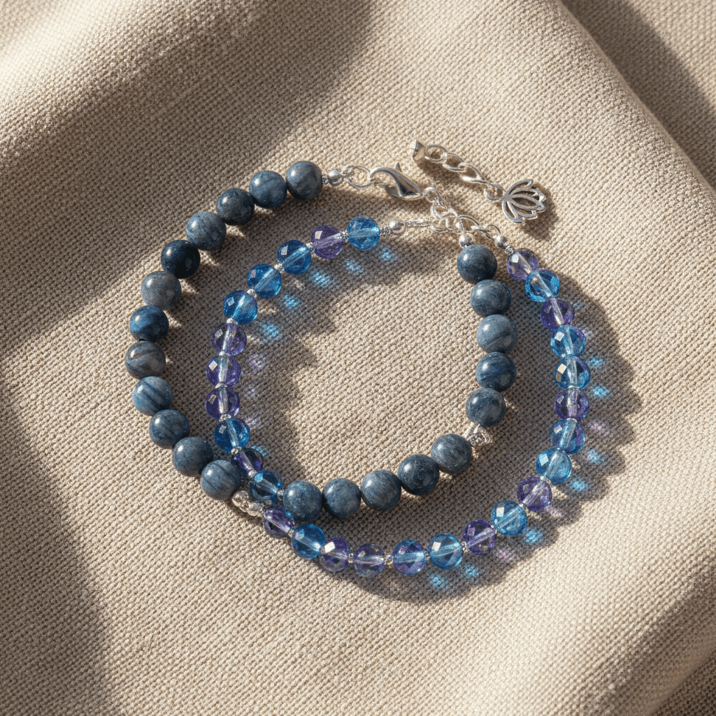 Crystal Bracelet for Aquarius: Stones for the Visionary Soul - Ocean Rielle Studio