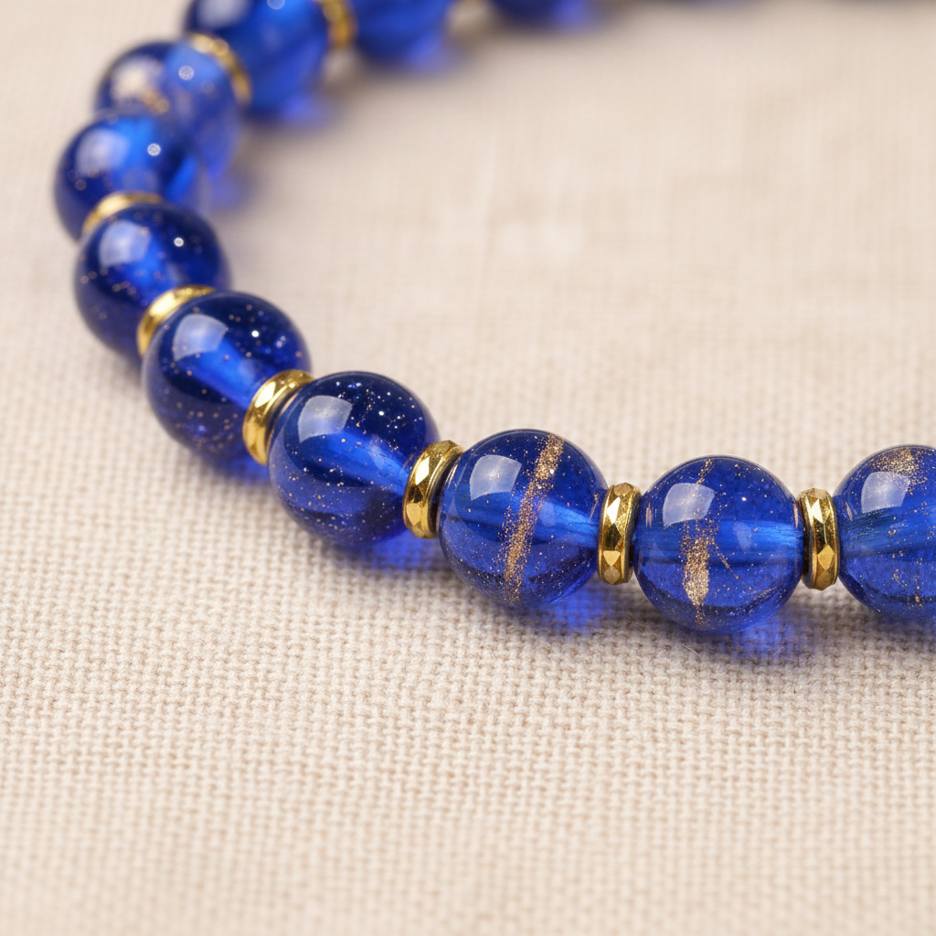 Blue Candy Agate Wealth Attraction Bracelet — Water · Five Elements Collection
