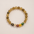 Yellow Candy Agate Five Gods of Wealth Bracelet — Earth · Five Elements Collection