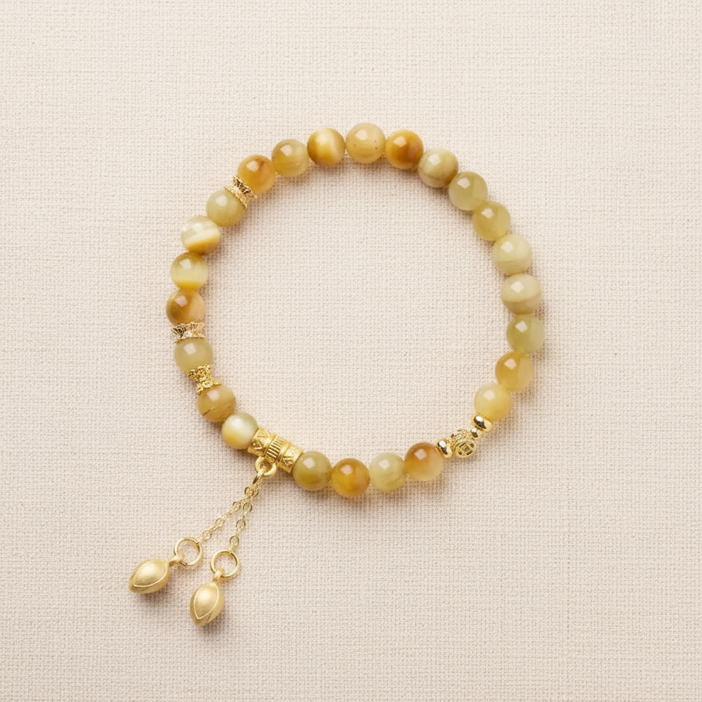 Golden Agate Tassel Bracelet — Terra Collection
