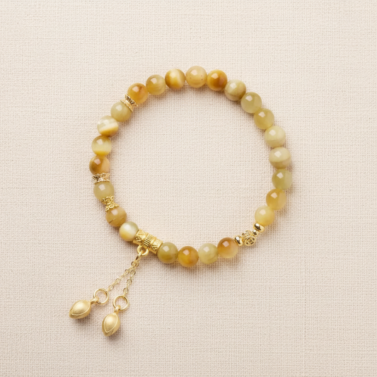 Golden Agate Tassel Bracelet — Terra Collection