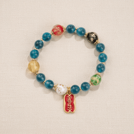 Blue Candy Agate Joy & Peace Bracelet — Tide Collection - Ocean Rielle Studio