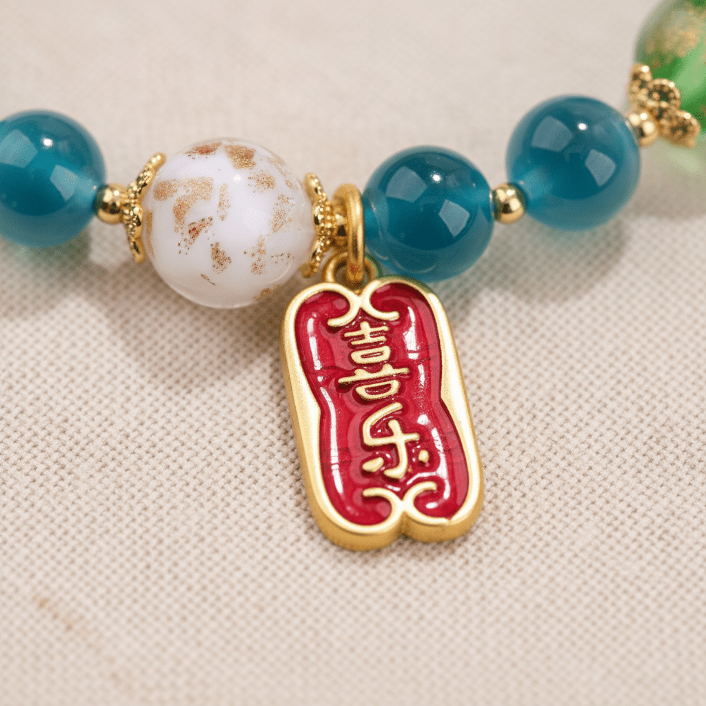 Blue Candy Agate Joy & Peace Bracelet — Tide Collection - Ocean Rielle Studio