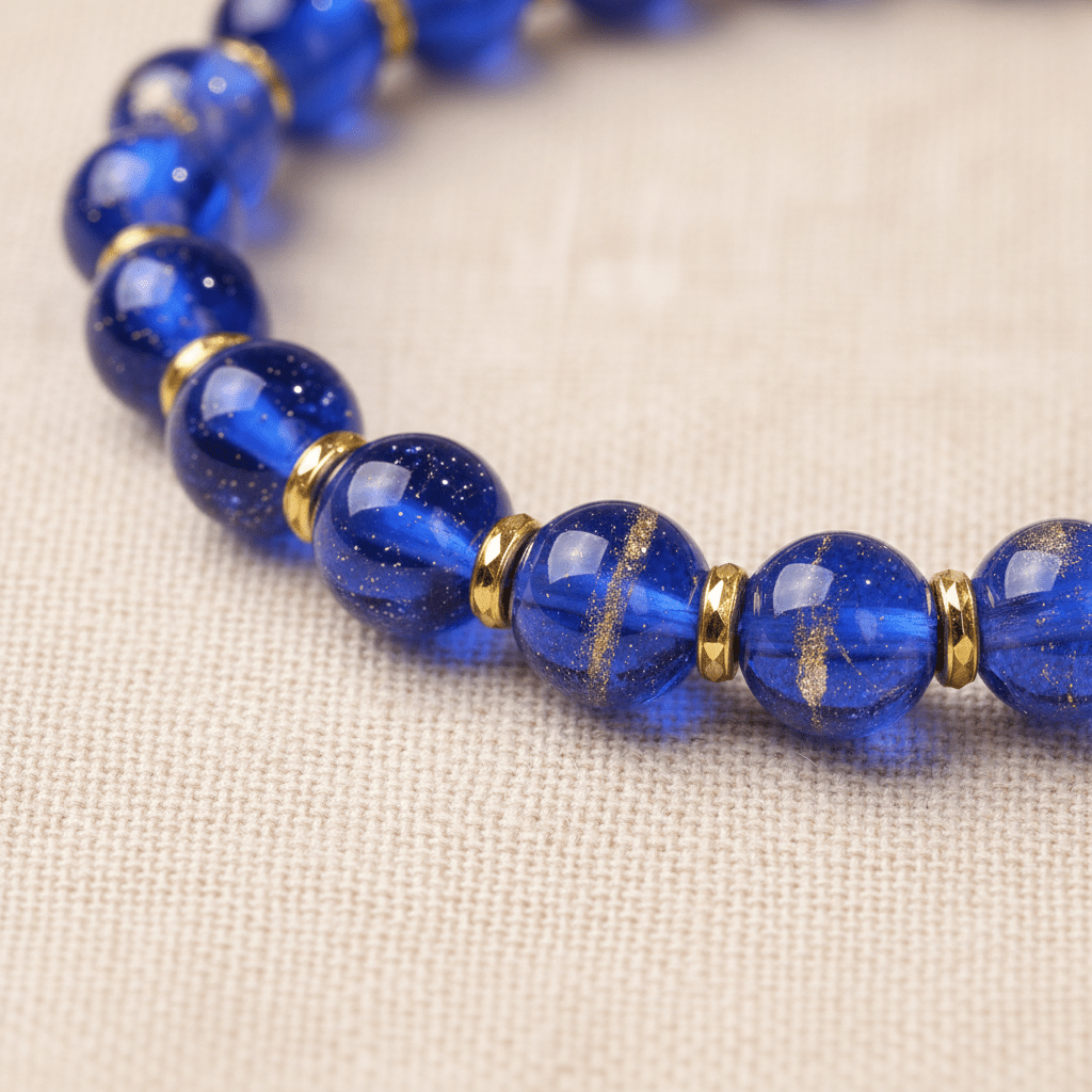 Blue Candy Agate Wealth Attraction Bracelet — Tide Collection - Ocean Rielle Studio
