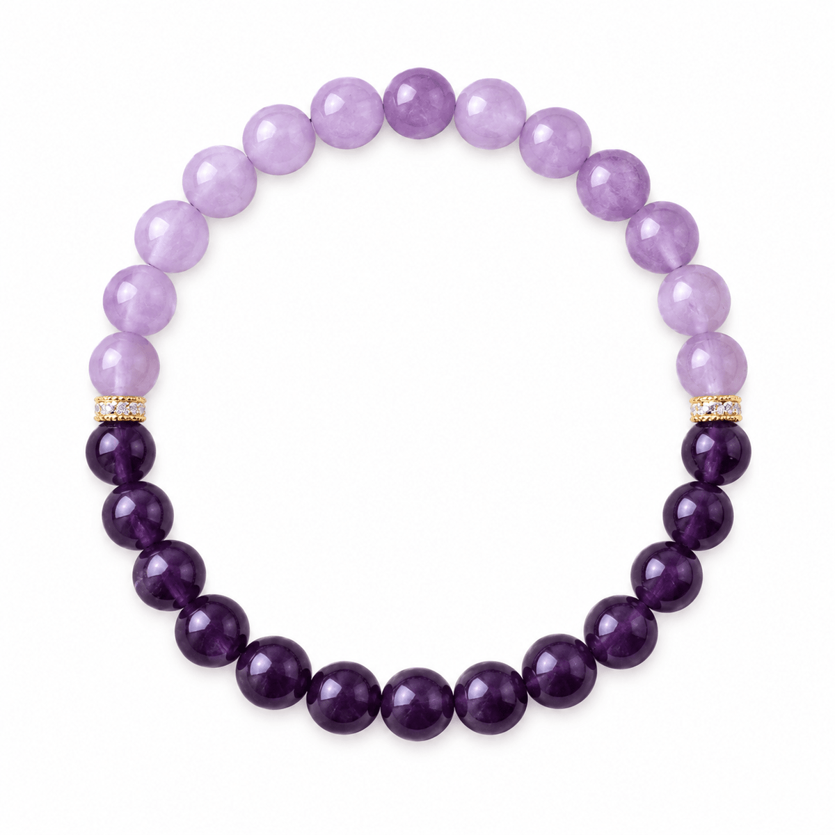 Dual-Tone Amethyst Twilight Bracelet - Ocean Rielle Studio