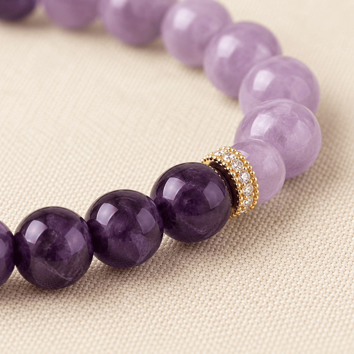 Dual-Tone Amethyst Twilight Bracelet - Ocean Rielle Studio