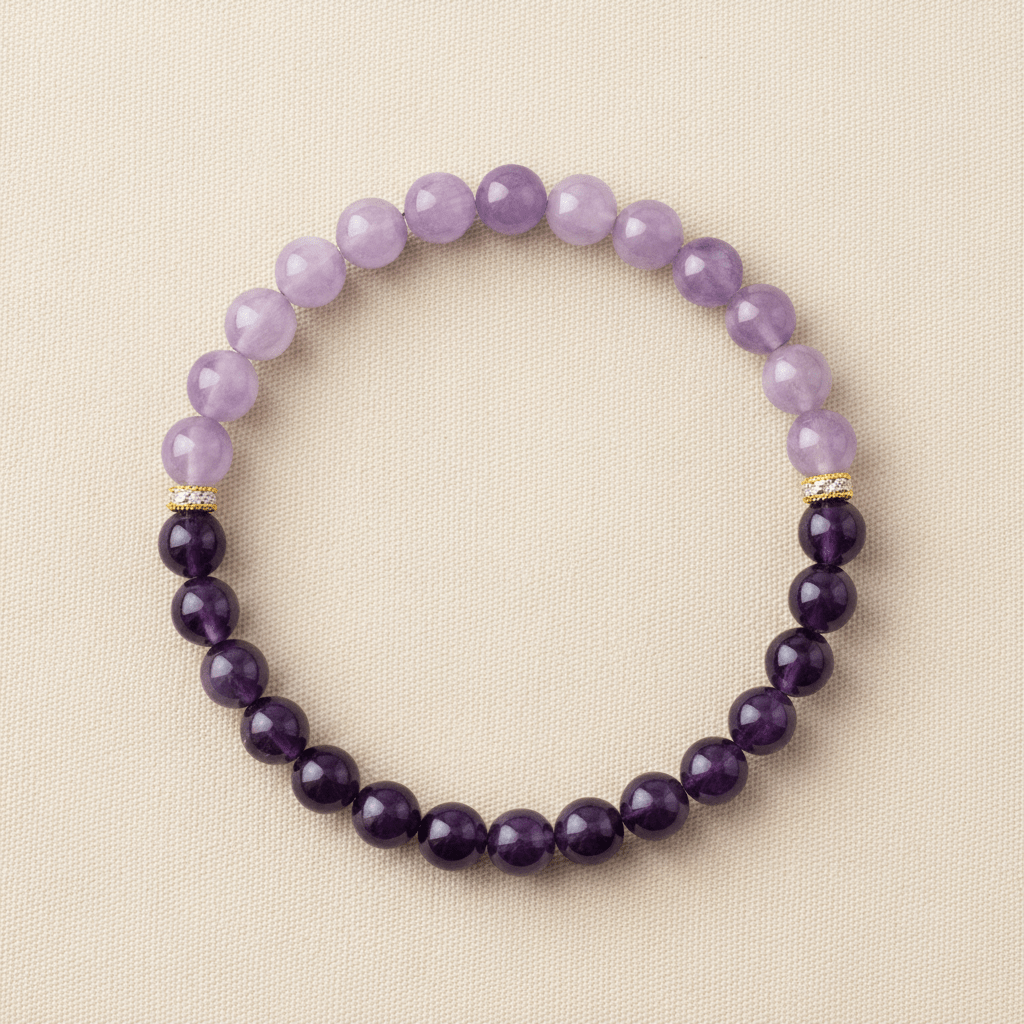 Dual-Tone Amethyst Twilight Bracelet — Twilight Collection - Ocean Rielle Studio