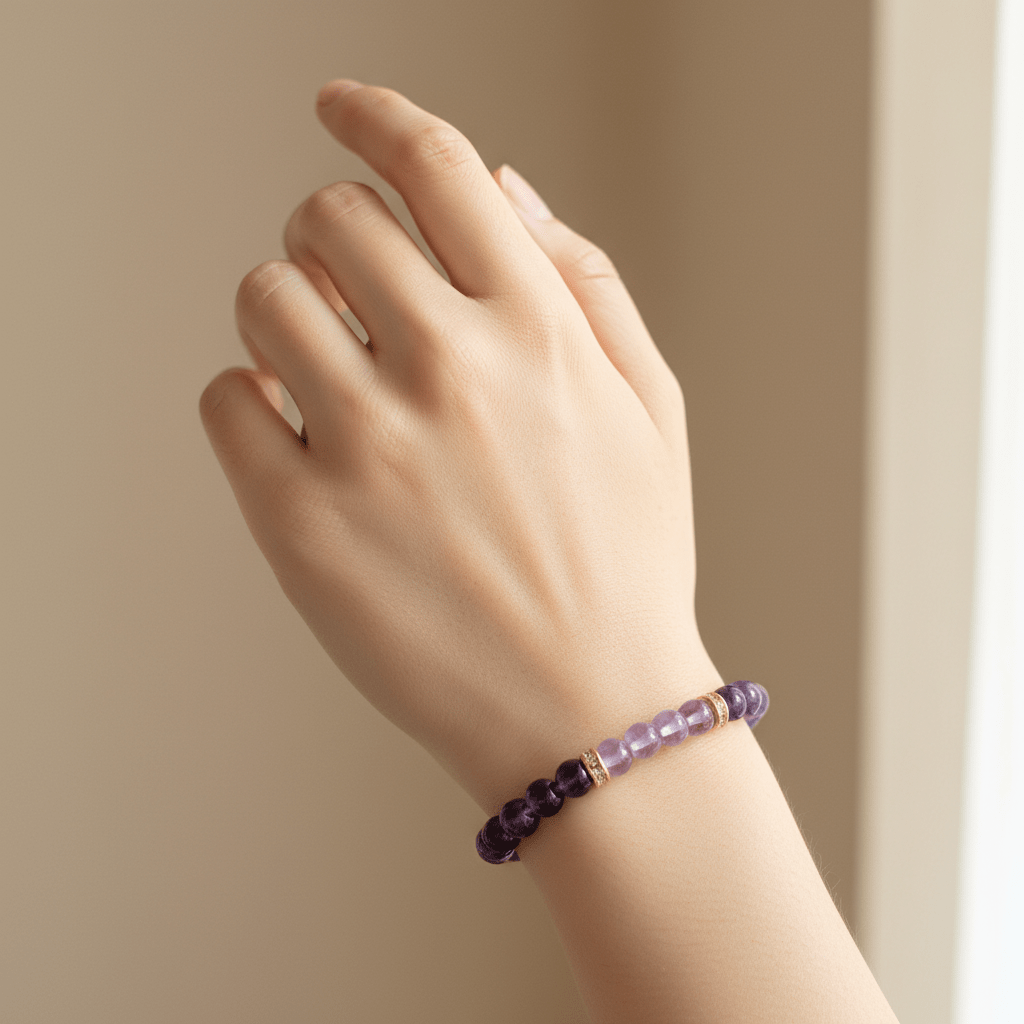 Dual-Tone Amethyst Twilight Bracelet — Twilight Collection - Ocean Rielle Studio