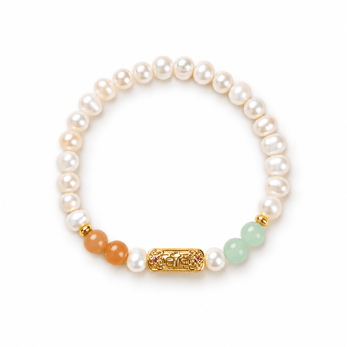 Freshwater Pearl & Green Aventurine Lu Lu Tong Bracelet - Ocean Rielle Studio