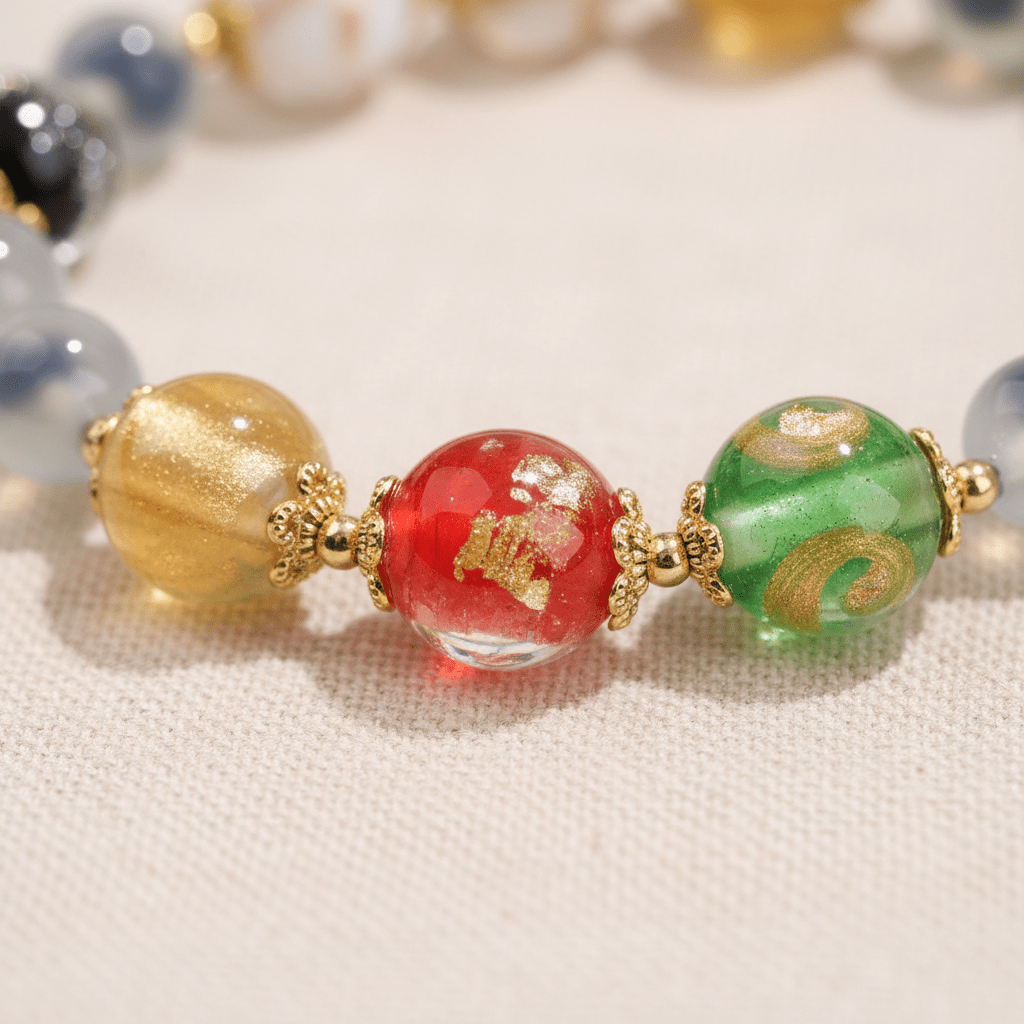 Grey-White Candy Agate Joy & Peace Bracelet — Radiance Collection - Ocean Rielle Studio