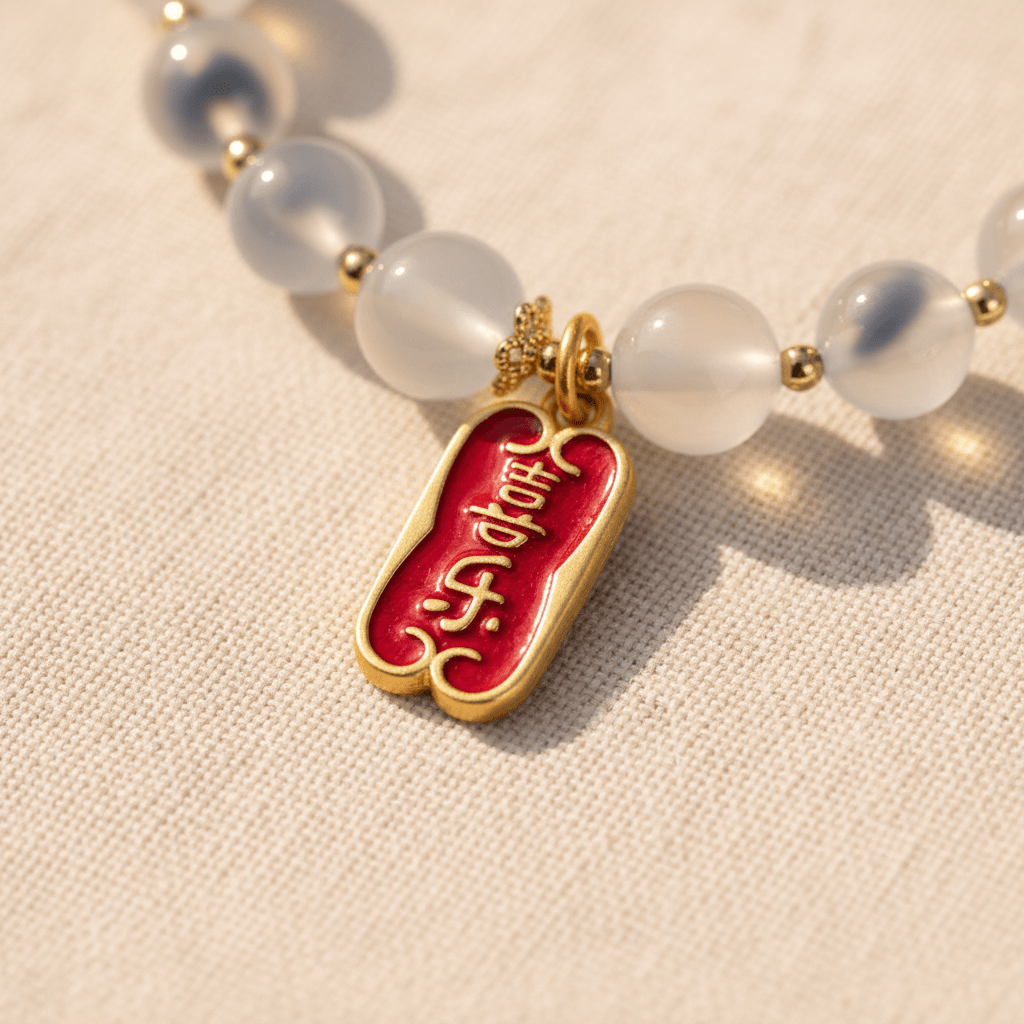 Grey-White Candy Agate Joy & Peace Bracelet — Radiance Collection - Ocean Rielle Studio