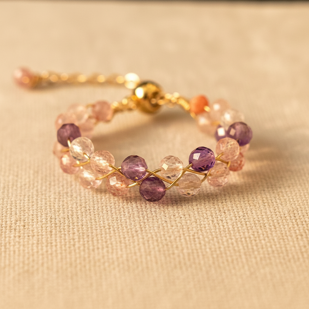 14K gold wire wrapping detail