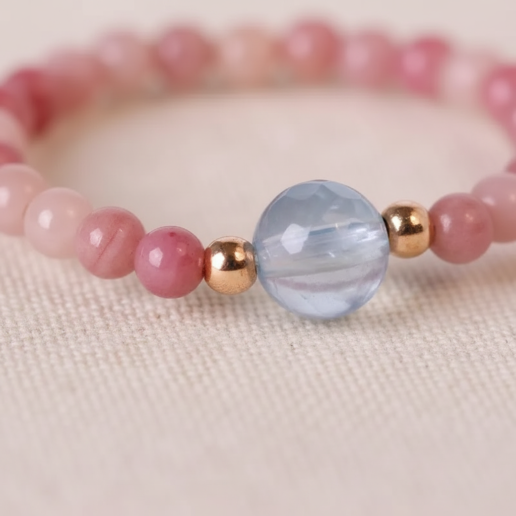 Rose gold accent bead detail
