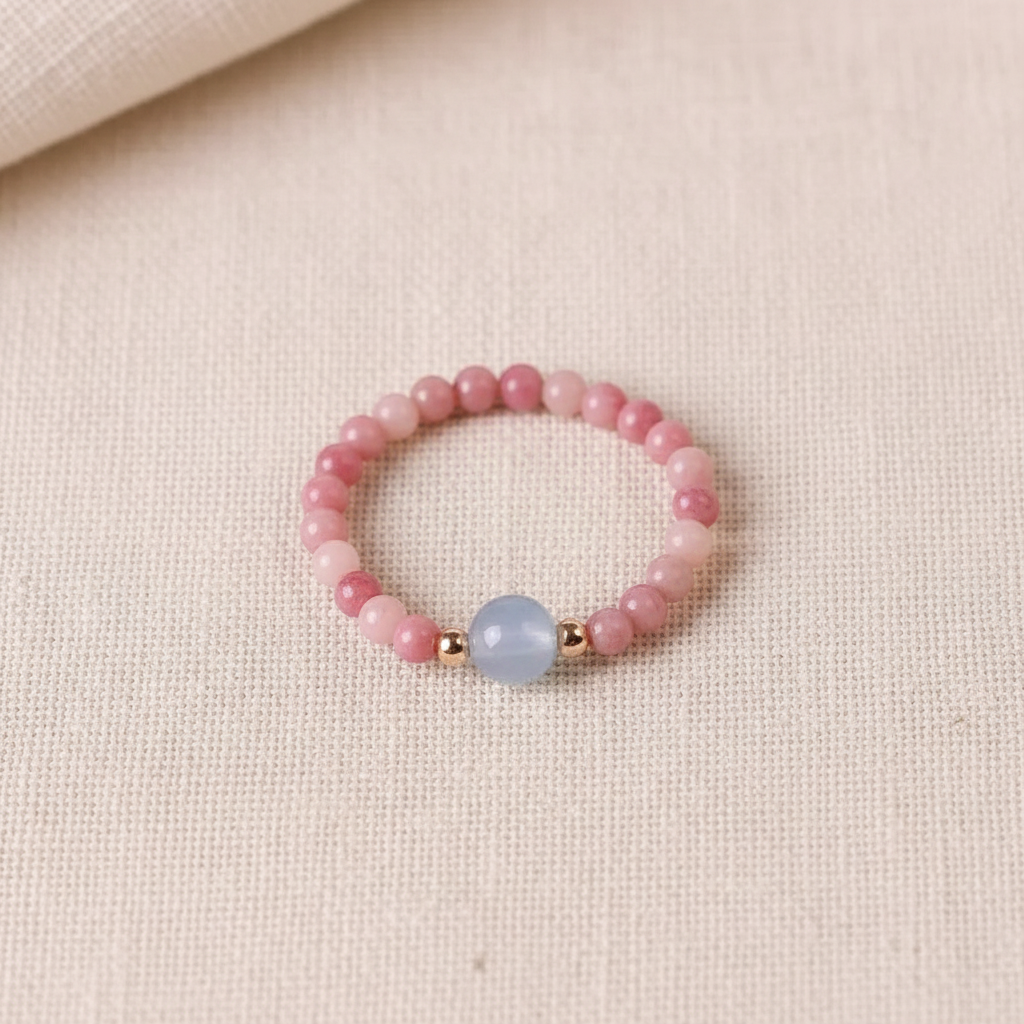 Rhodonite & Blue Chalcedony Ring — main product image