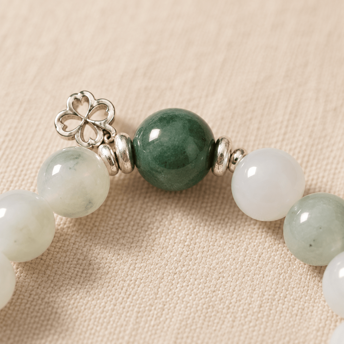 Jade Green & Moonstone Everbloom Bracelet - Ocean Rielle Studio