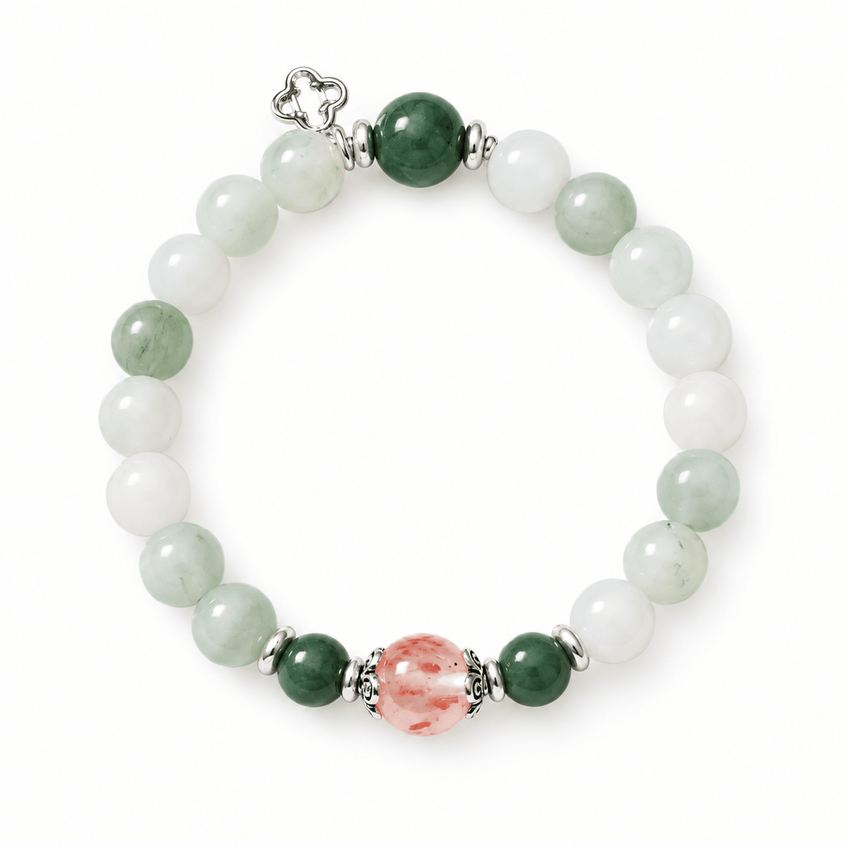 Jade Green & Moonstone Everbloom Bracelet - Ocean Rielle Studio