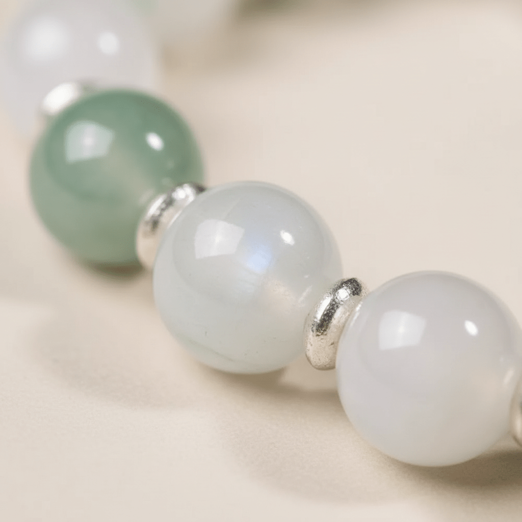 Jade Green & Moonstone Everbloom Bracelet — Bloom Collection - Ocean Rielle Studio