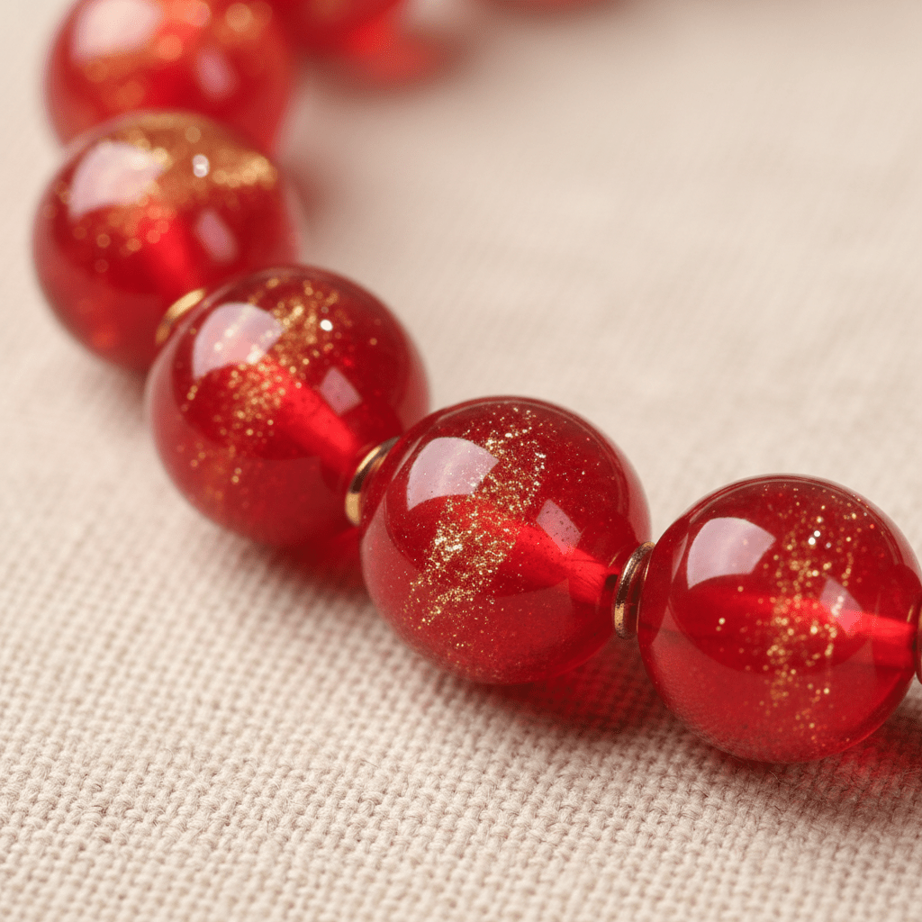 Red Candy Agate Wealth Bracelet — Ember Collection - Ocean Rielle Studio
