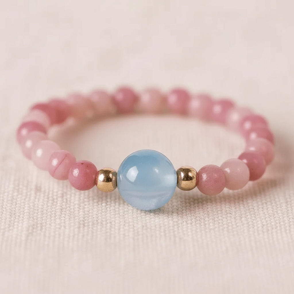 Rhodonite & Blue Chalcedony Ring — Radiance Collection - Ocean Rielle Studio
