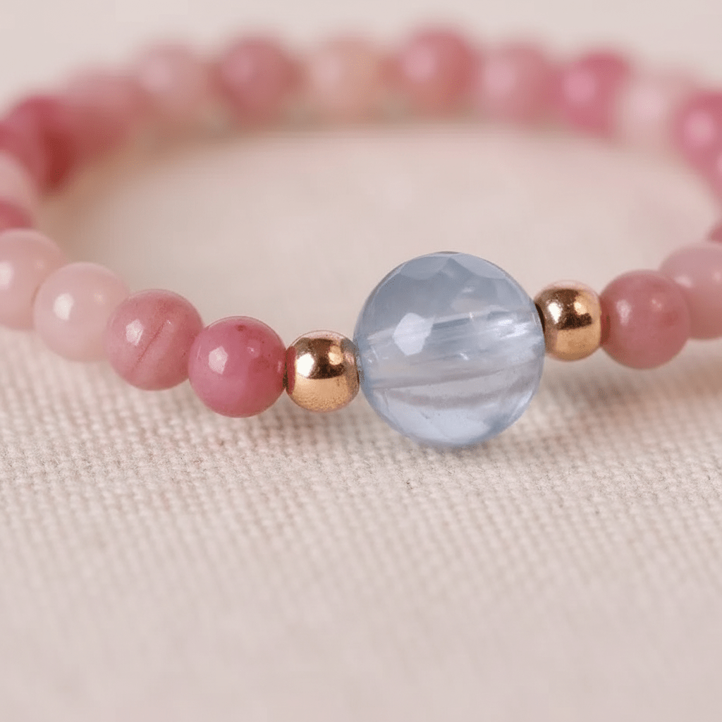 Rhodonite & Blue Chalcedony Ring — Radiance Collection - Ocean Rielle Studio