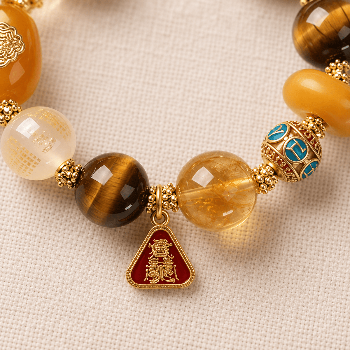 Tibetan Multi-Treasure Crystal Bracelet - Ocean Rielle Studio