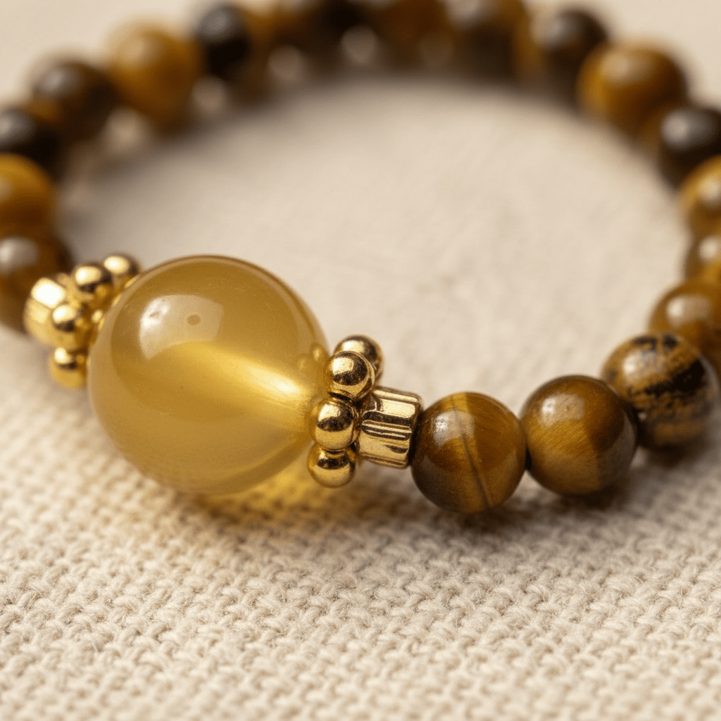 Tiger Eye & Golden Agate Ring — Ember Collection - Ocean Rielle Studio