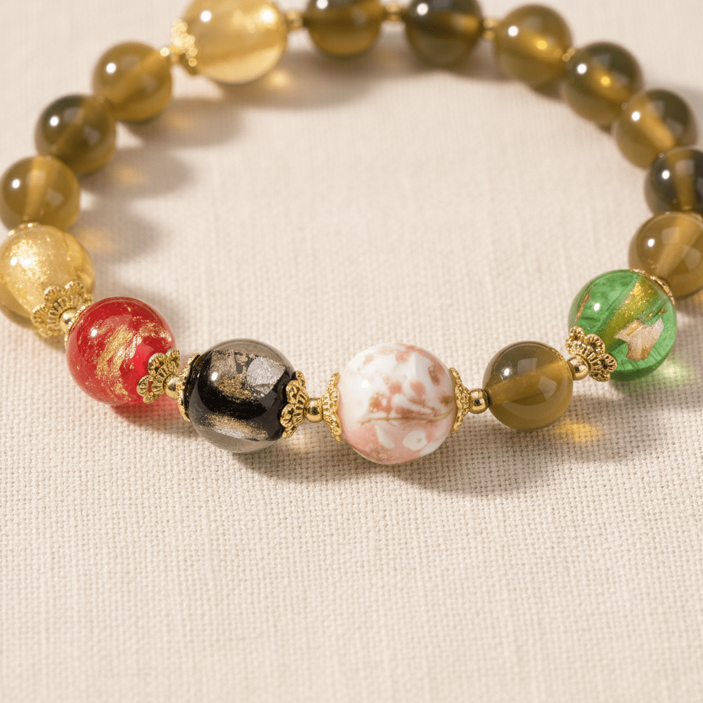 Yellow Candy Agate Wealth Attraction Bracelet — Terra Collection - Ocean Rielle Studio