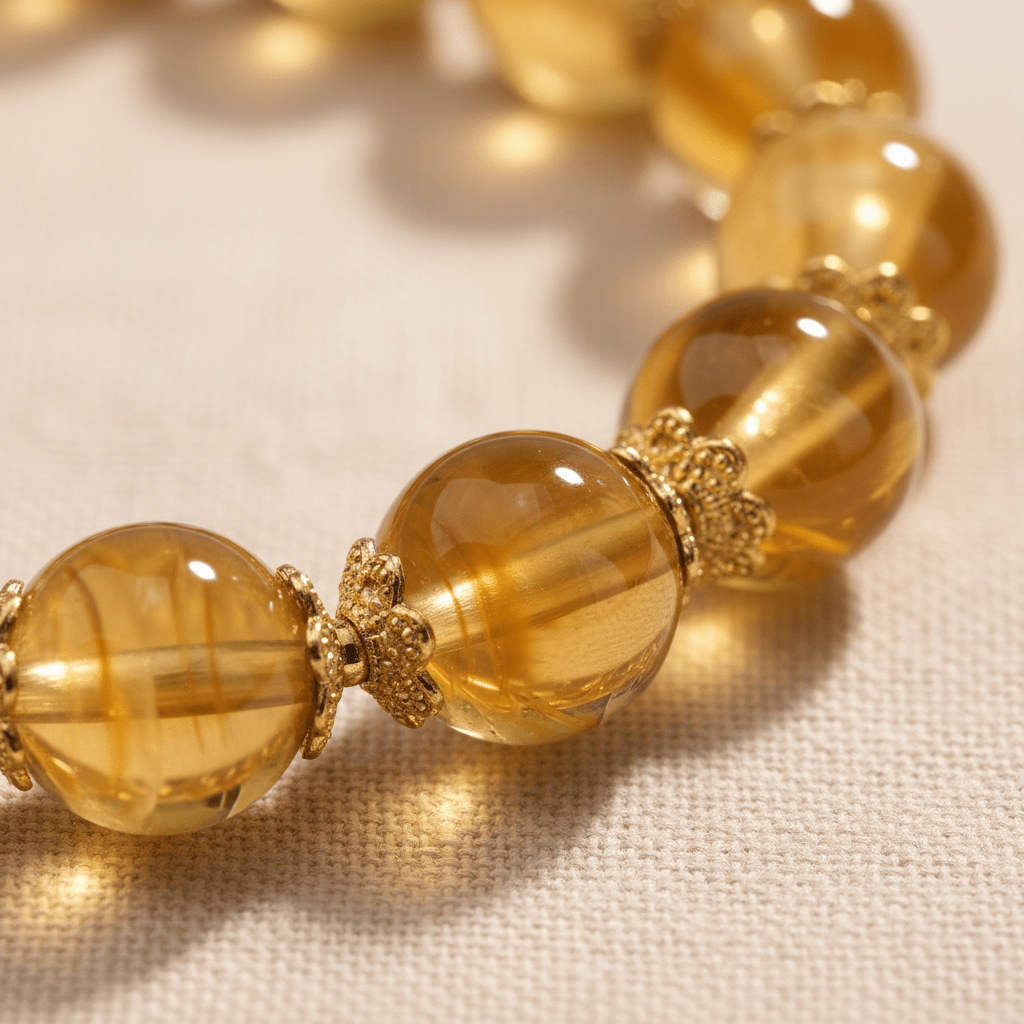 Yellow Candy Agate Wealth Attraction Bracelet — Terra Collection - Ocean Rielle Studio